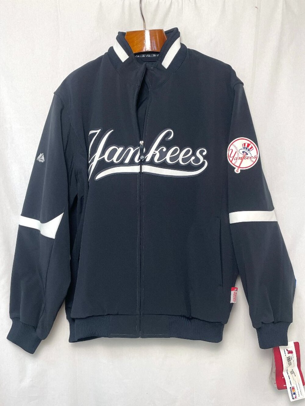 NWT Majestic NY Yankees Therma Base On-Field Dugout Jacket Full Zip Navy 2XL